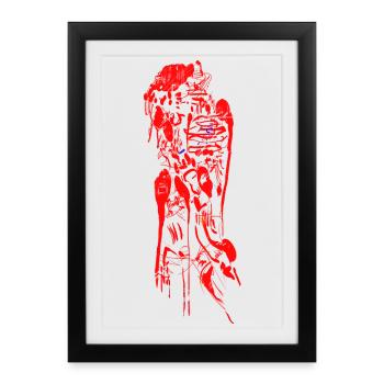 Alien Tribal - Science-fiction Horreur - Affiche encadrée (27 × 37 cm) - noir - Devant
