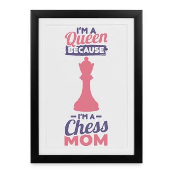 Chess Mother - Framed poster (27 × 37 cm) - black - Front