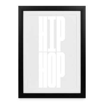 Bold Hip Hop music design - Framed poster (27 × 37 cm) - black - Front