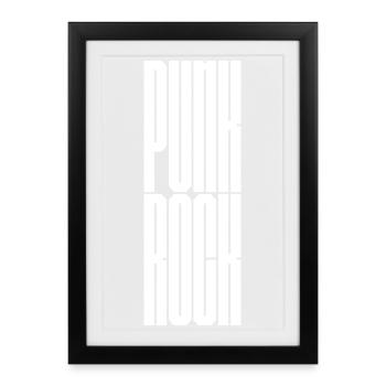 Punk Rock Block Typography - Framed poster (27 × 37 cm) - black - Front