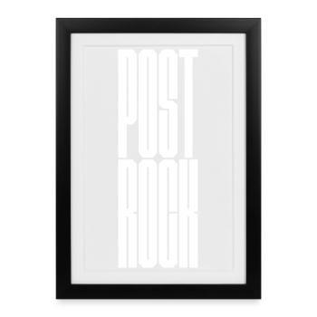 T-shirt logo typographique audacieux Post Rock - Affiche encadrée (27 × 37 cm) - noir - Devant
