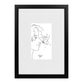 Kiss Butterfly - Framed poster (27 × 37 cm) - black - Front