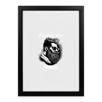 Les légendes portent des barbes blanches - Affiche encadrée (27 × 37 cm) - noir - Devant