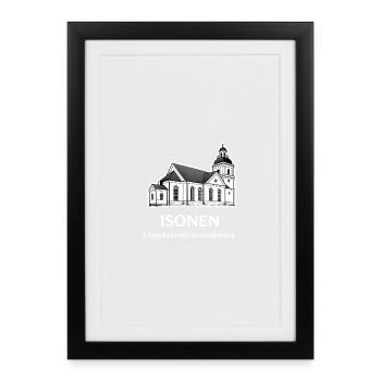Église d’Isonen Leppävirta - Affiche encadrée (27 × 37 cm) - noir - Devant