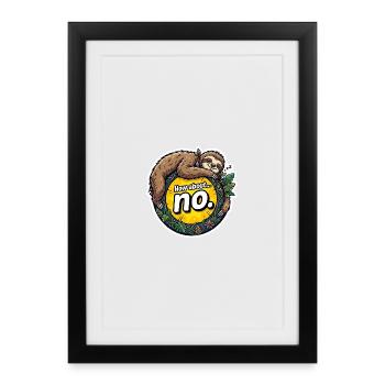 Sloth – No - Framed poster (27 × 37 cm) - black - Front