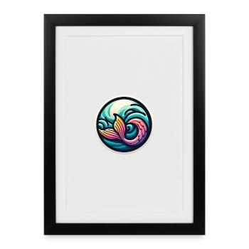Fin Mermaid - Framed poster (27 × 37 cm) - black - Front