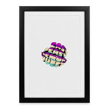 Easy Peasy Lemon Squeezy - Framed poster (27 × 37 cm) - black - Front