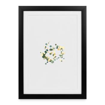 Circle Confetti Color Concert - Affiche encadrée (27 × 37 cm) - noir - Devant
