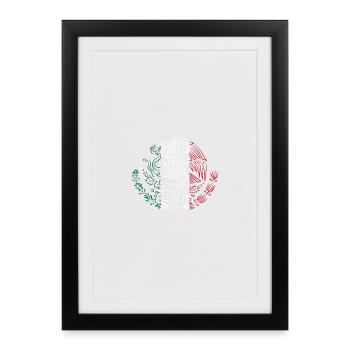 Mexican coat of arms - Framed poster (27 × 37 cm) - black - Front