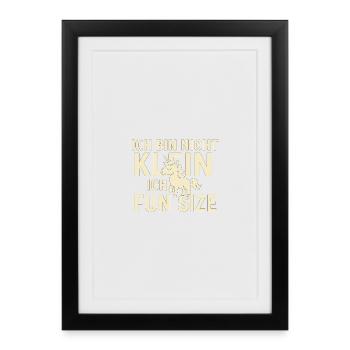 I'm Not Small - Fun Size Unicorn - Framed poster (27 × 37 cm) - black - Front