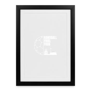 Ligne du Final Four de Handball - Affiche encadrée (27 × 37 cm) - noir - Devant