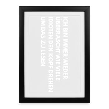 Funny Sayings Men's Fun Funny Saying Funny - Gerahmtes Poster (27 × 37 cm) - Schwarz - Vorne