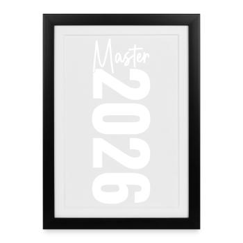 Master 2026 - Affiche encadrée (27 × 37 cm) - noir - Devant
