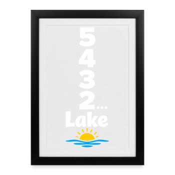 Lake Weekend Countdown To Sea Days - Framed poster (27 × 37 cm) - black - Front