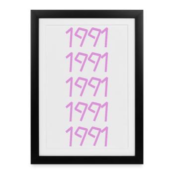 1991 - Affiche encadrée (27 × 37 cm) - noir - Devant