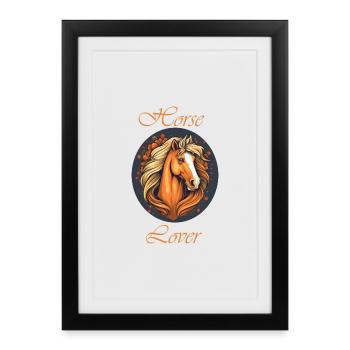 Horse Lover - Framed poster (27 × 37 cm) - black - Front
