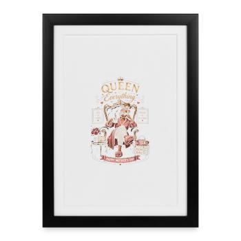 Humour Reine de Tout – Maman Queen- Fête des mères - Framed poster (27 × 37 cm) - black - Front