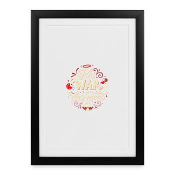 Ce n’était pas moi – une typographie ludique - Affiche encadrée (27 × 37 cm) - noir - Devant