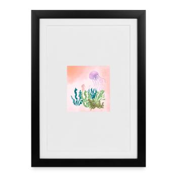 Pastel Sea Underwater Forest - Framed poster (27 × 37 cm) - black - Front