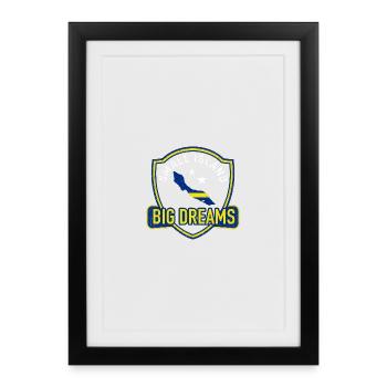 Curaçao - Petite île : grands rêves - Affiche encadrée (27 × 37 cm) - noir - Devant