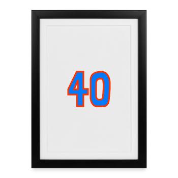 40. 40 ANS. 40e ANNIVERSAIRE. ANNIVERSAIRE 40 ANS. - Affiche encadrée (27 × 37 cm) - noir - Devant