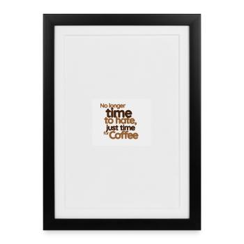 Tasse à café - Affiche encadrée (27 × 37 cm) - noir - Devant