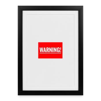 Warning Flexible Embroidery Design - Framed poster (27 × 37 cm) - black - Front
