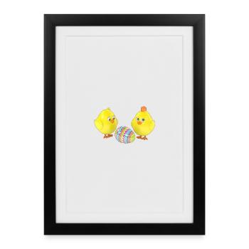 Easter - Framed poster (27 × 37 cm) - black - Front