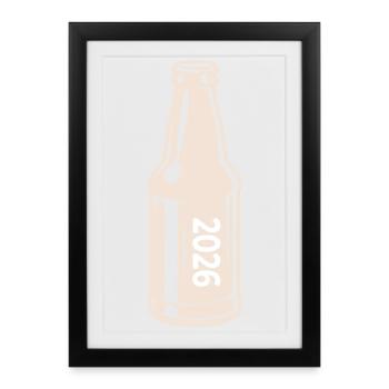 Beer 2026 Beer Bottle - Framed poster (27 × 37 cm) - black - Front