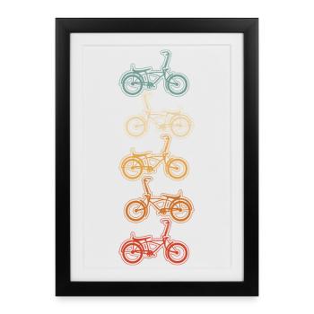 BMX Bike Graphic in Vintage Style - Framed poster (27 × 37 cm) - black - Front