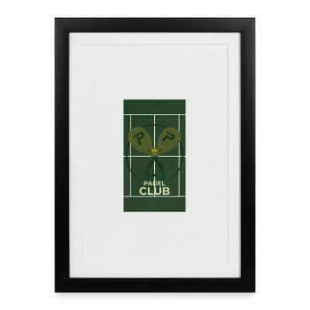 Padel Club Court Design - Framed poster (27 × 37 cm) - black - Front
