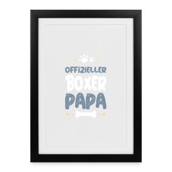 T-shirt officiel Boxer Dad - Affiche encadrée (27 × 37 cm) - noir - Devant
