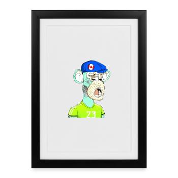 Ape Neon Style - Framed poster (27 × 37 cm) - black - Front