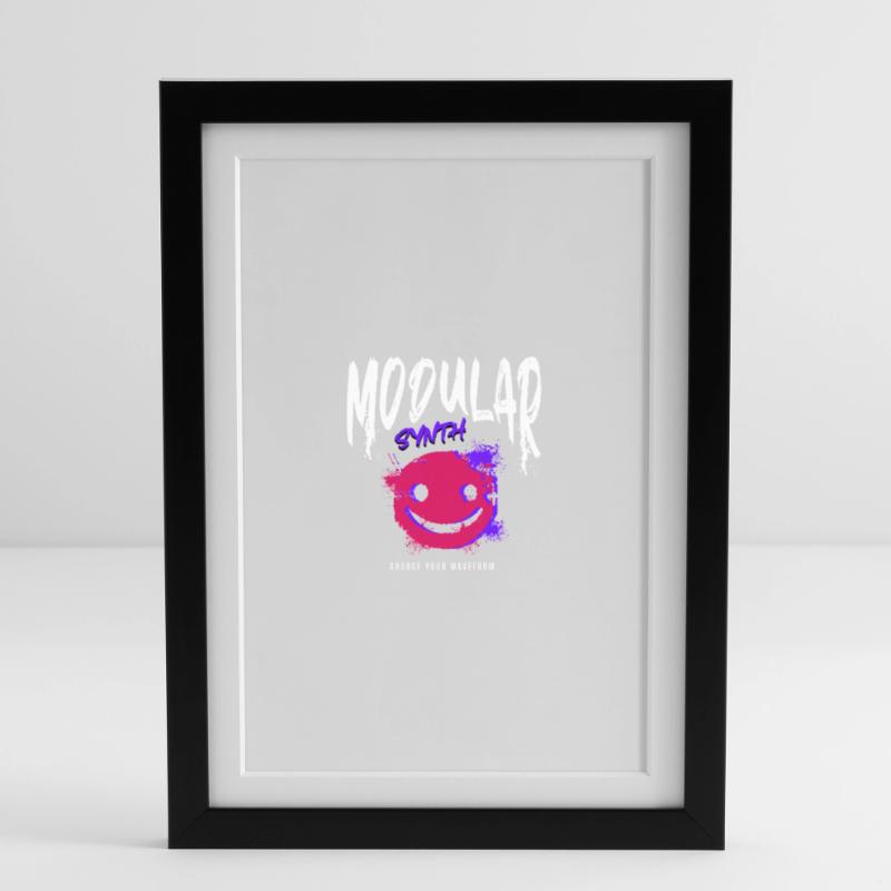 Modular Synth Synthesizer Waveform Gerahmtes Poster (27 × 37 cm)