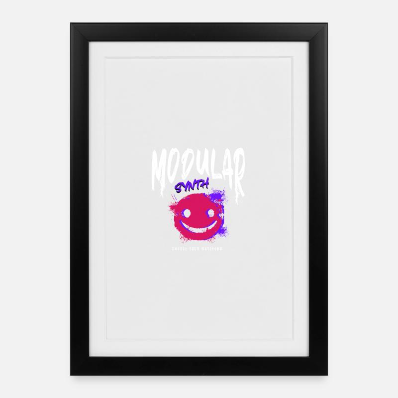 Modular Synth Synthesizer Waveform - Framed poster (27 × 37 cm) - black