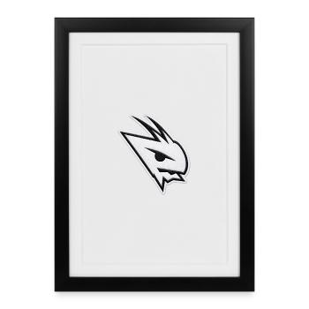 logo_bordado - Affiche encadrée (27 × 37 cm) - noir - Devant