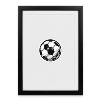 Soccer - Framed poster (27 × 37 cm) - black - Front