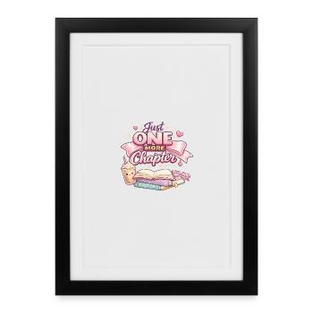 Il ne reste qu’un chapitre – l’amour des livres - Affiche encadrée (27 × 37 cm) - noir - Devant