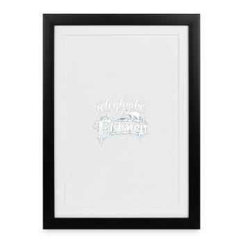 Ich glaube an Eisbären, späthi, Sarah - Gerahmtes Poster (27 × 37 cm) - Schwarz - Vorne