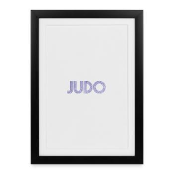judo - Framed poster (27 × 37 cm) - black - Front