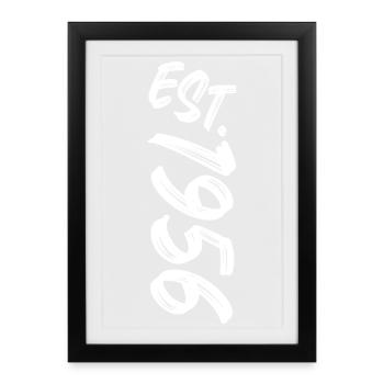 Est. 1956 - Established 1956 - Birthday Gift - Framed poster (27 × 37 cm) - black - Front