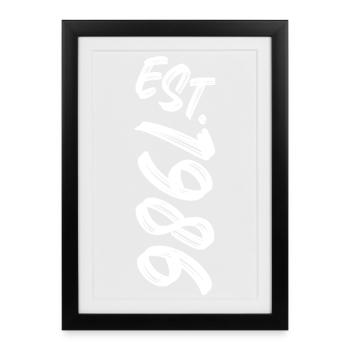 Est. 1986 - Established 1986 - Birthday Gift - Framed poster (27 × 37 cm) - black - Front
