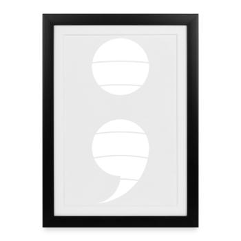 Semi Colon Semicolon Semicolon - Framed poster (27 × 37 cm) - black - Front