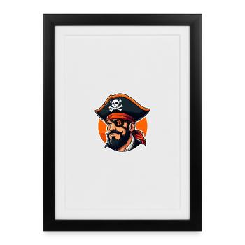 Bitcoin Pirate - Affiche encadrée (27 × 37 cm) - noir - Devant