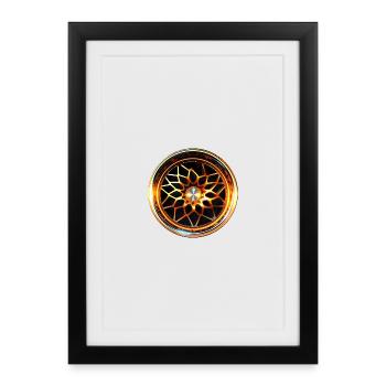 Jante de voiture - Affiche encadrée (27 × 37 cm) - noir - Devant