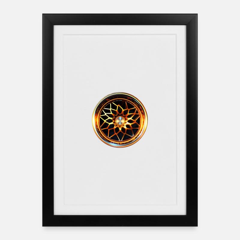 Car Rim - Gerahmtes Poster (27 × 37 cm) - Schwarz