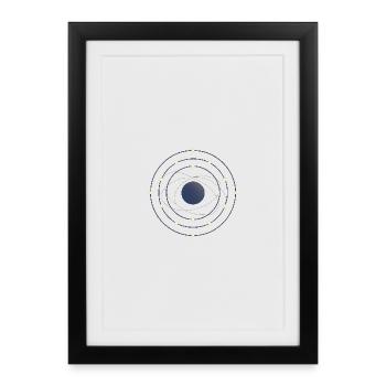 Electron Shell Flow - Science in Motion - Framed poster (27 × 37 cm) - black - Front