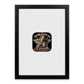 Energiesparmodus Kätzchen - Gerahmtes Poster (27 × 37 cm) - Schwarz - Vorne