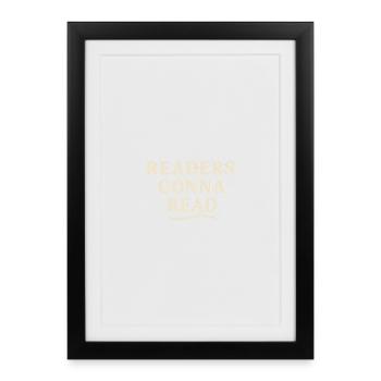 Readers will read - Framed poster (27 × 37 cm) - black - Front