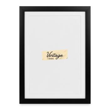Vintage 1986 Script on Wood - Framed poster (27 × 37 cm) - black - Front